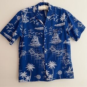 VINTAGE Royal Creations Hawaii Shirt Short Sleeve Button Front Tiki Bar Casual